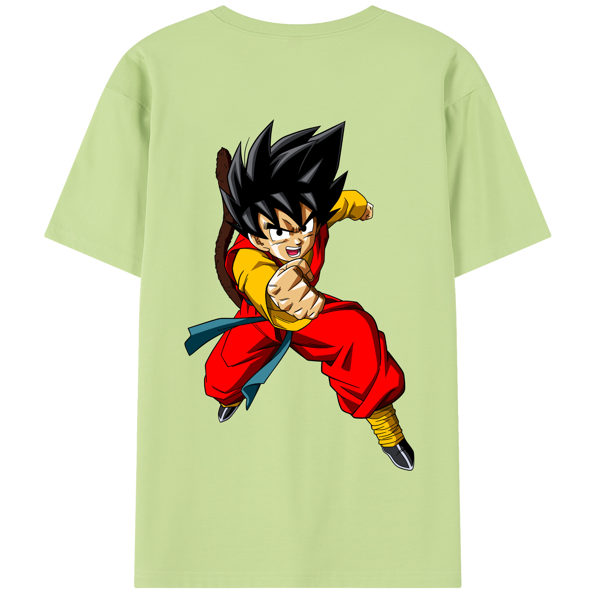 （画像用） ドラゴンボール 孫悟空（そん ごくう）Son Goku カカロット DRAGON BALL Kakarotto 綿100％半袖Tシャツ（背面プリント）